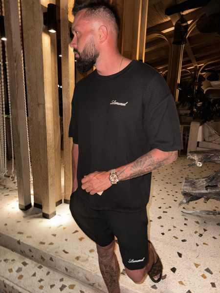 T-shirt Resort Knit Czarny