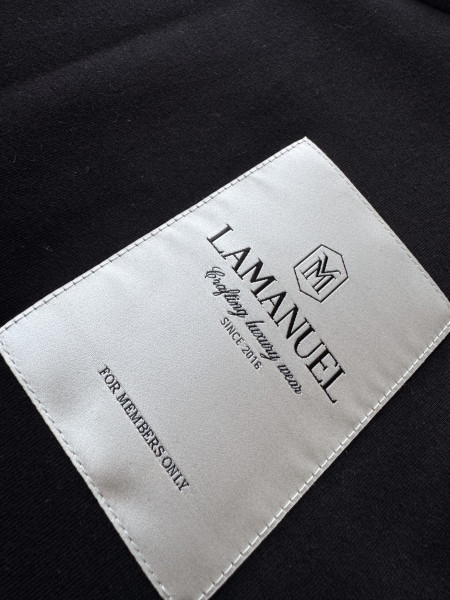 T-shirt Jaquard Label Czarny